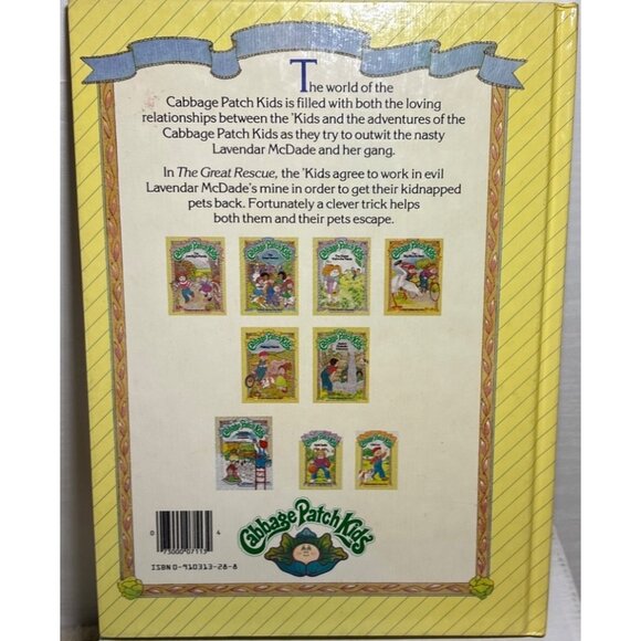 Cabbage Patch Kids The Great Rescue Hardcover Storybook Parker Brothers 1984 - Picture 2 of 5